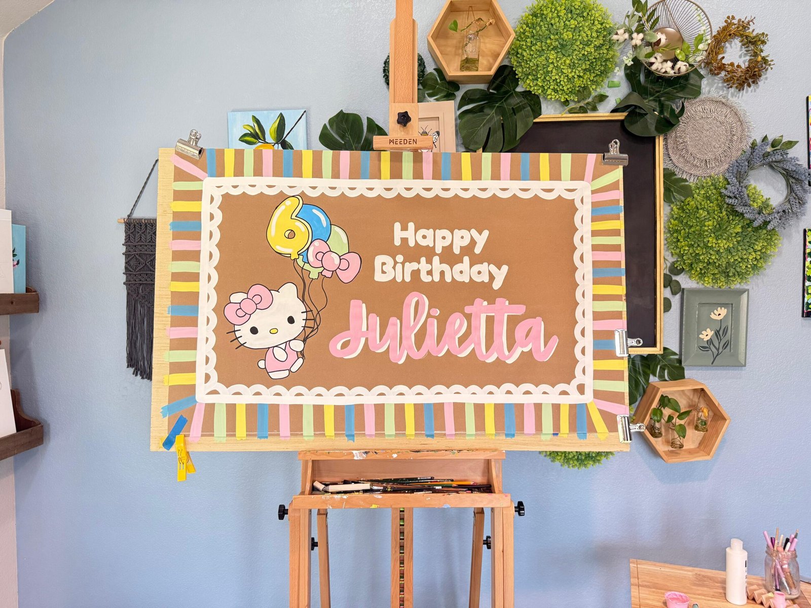 Hand-painted event banner