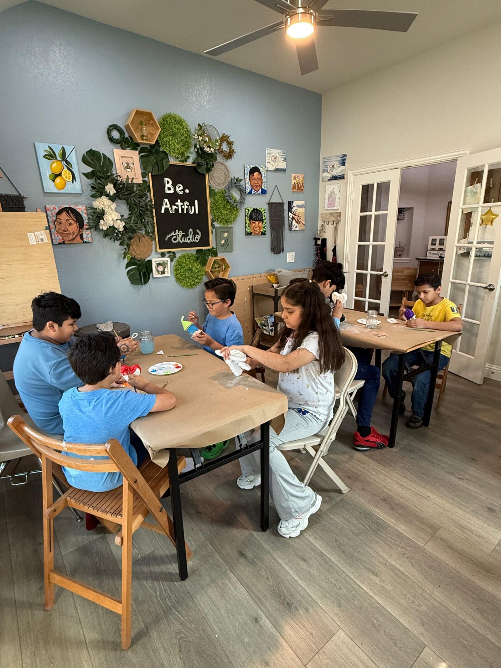 Art projects at summer camp