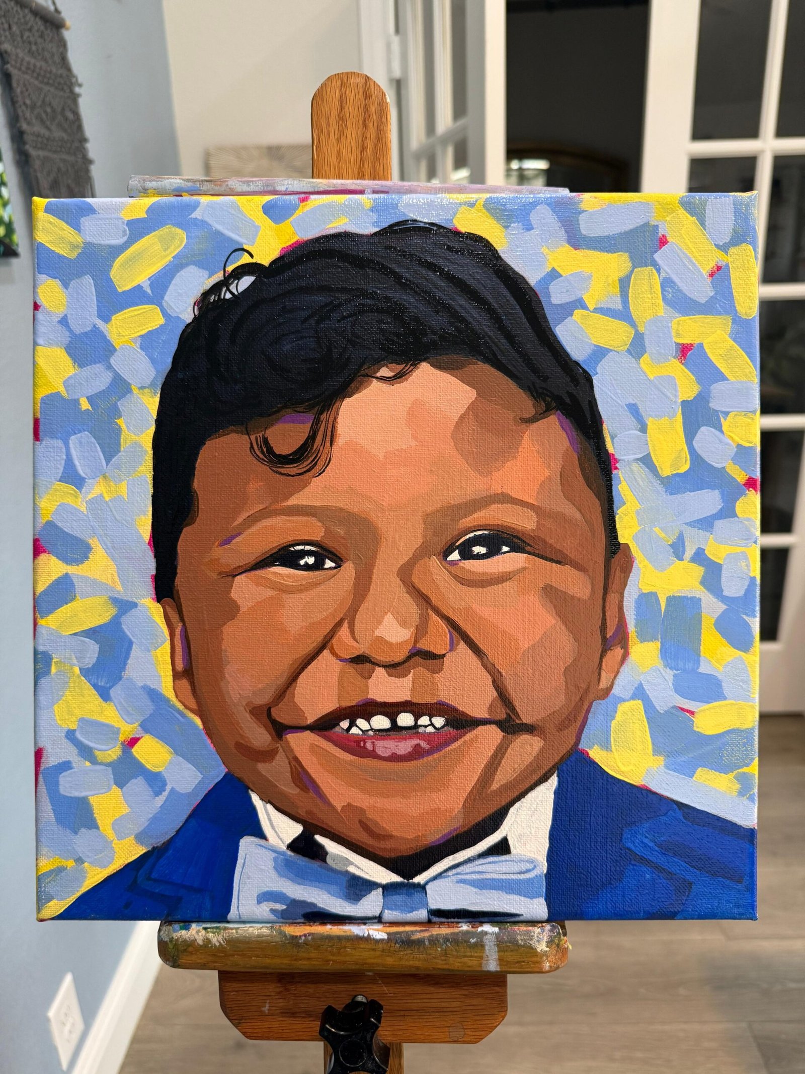 Custom acrylic portrait painting on canvas