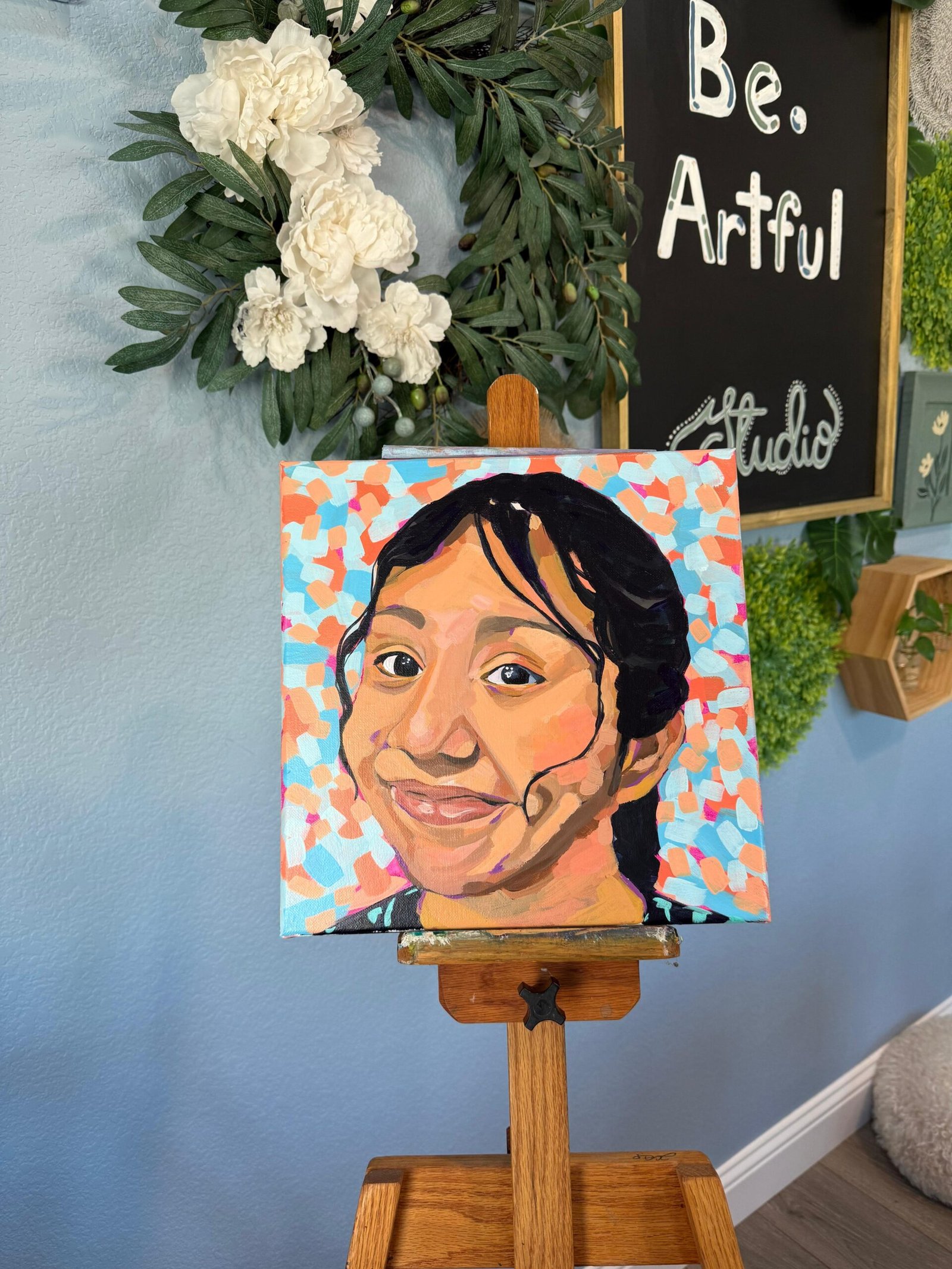 Acrylic portrait painting by Be.Artful Studio