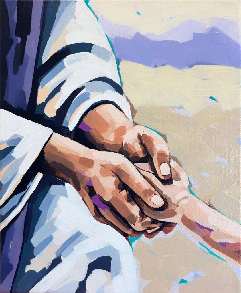 Hand-painted acrylic portrait by Be.Artful Studio
