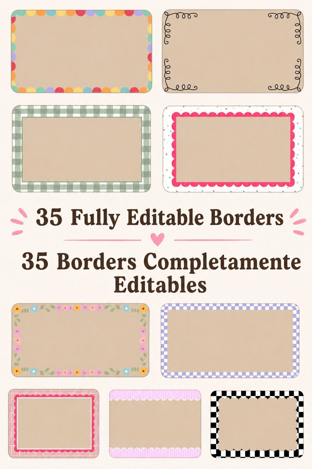 35 fully editable banner border templates