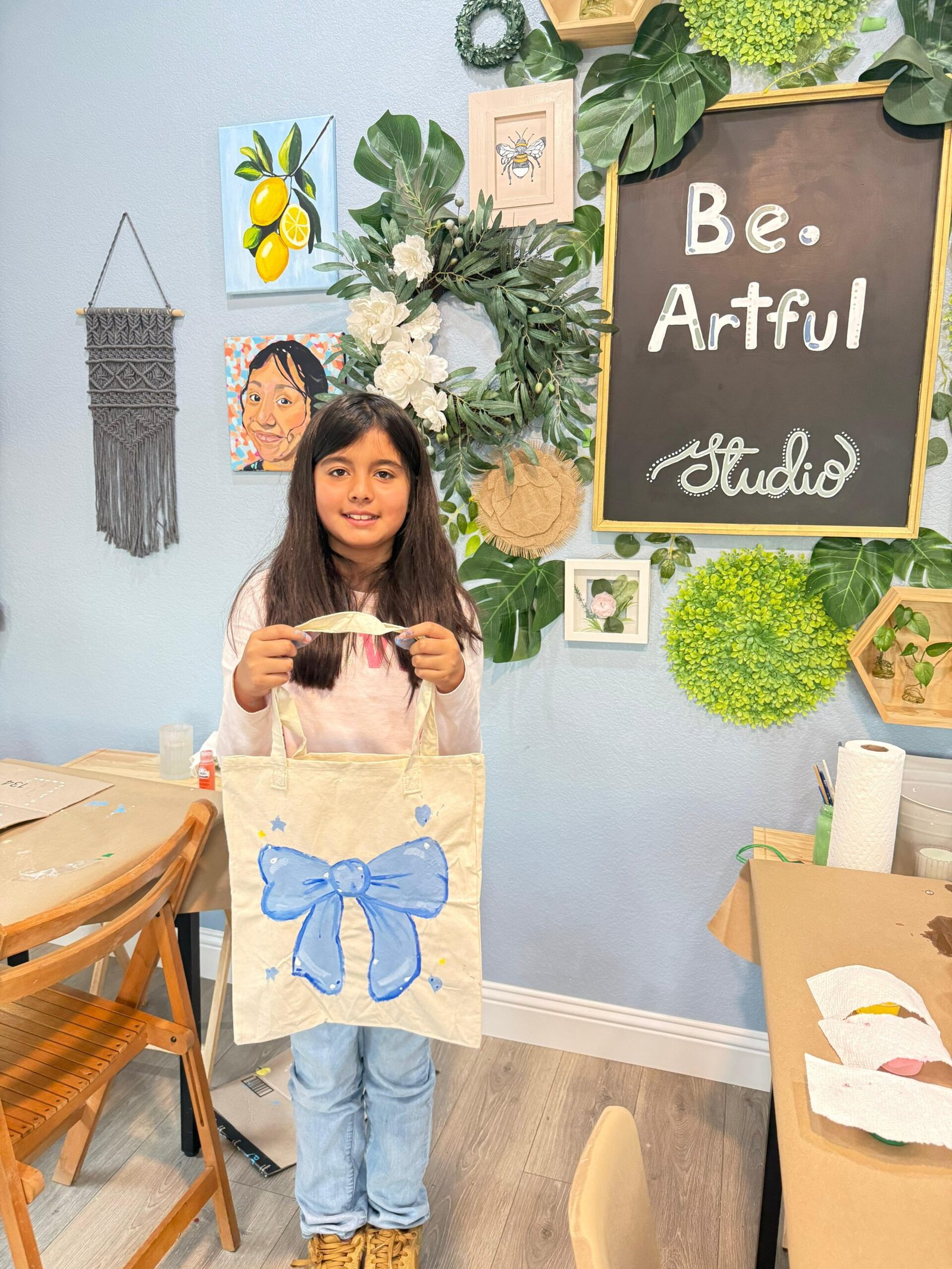 Hand-painted artwork by Gabby Cornelio at Be.Artful Studio