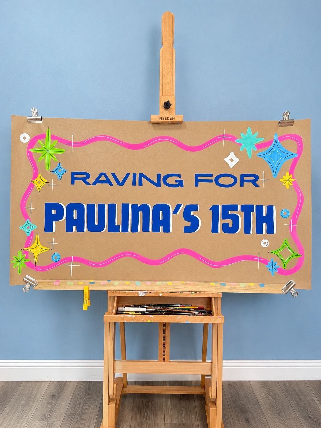Hand-painted custom event banner