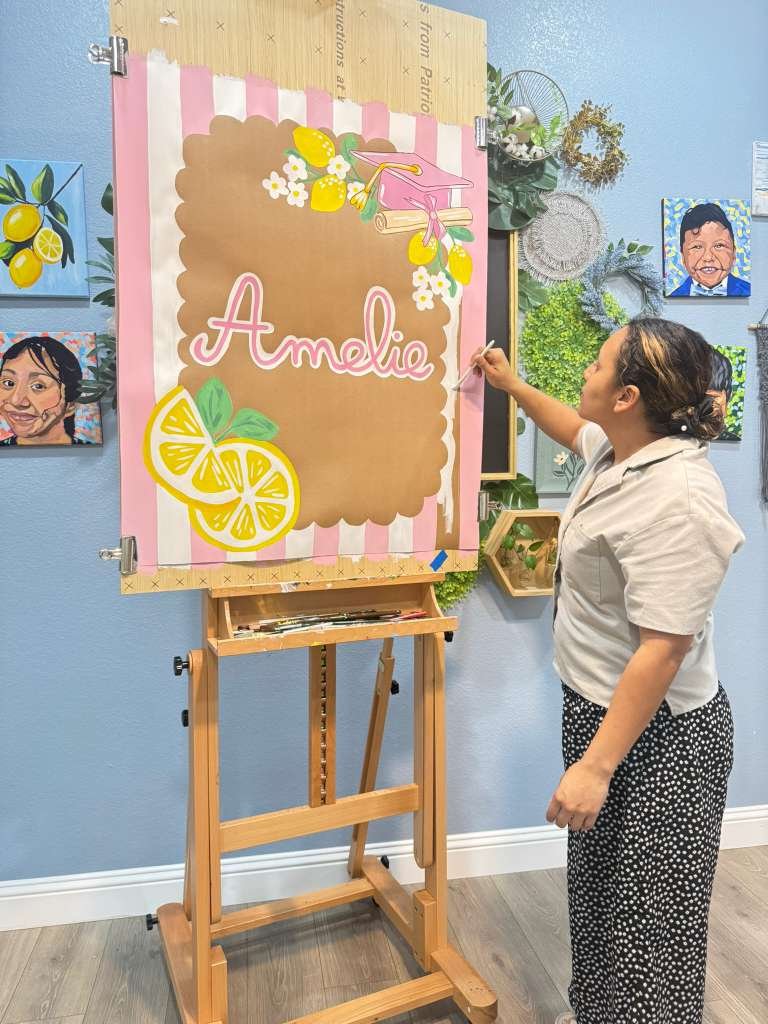 Hand-painted work by Gabby Cornelio