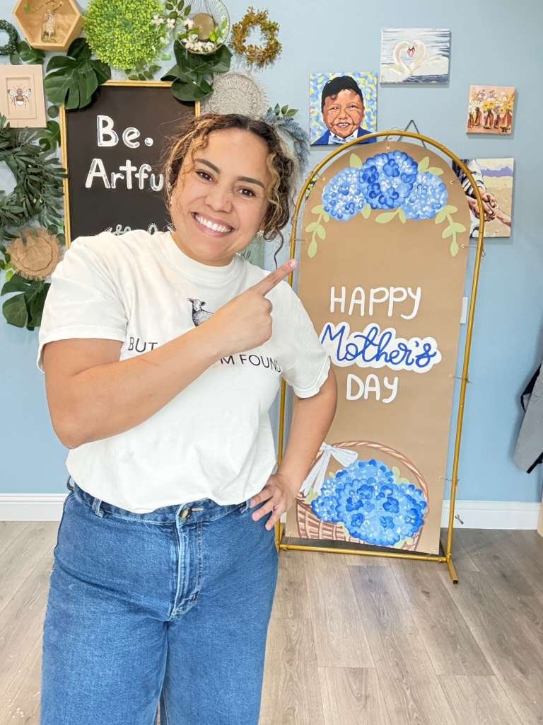 Gaby, artist and founder of Be.Artful Studio