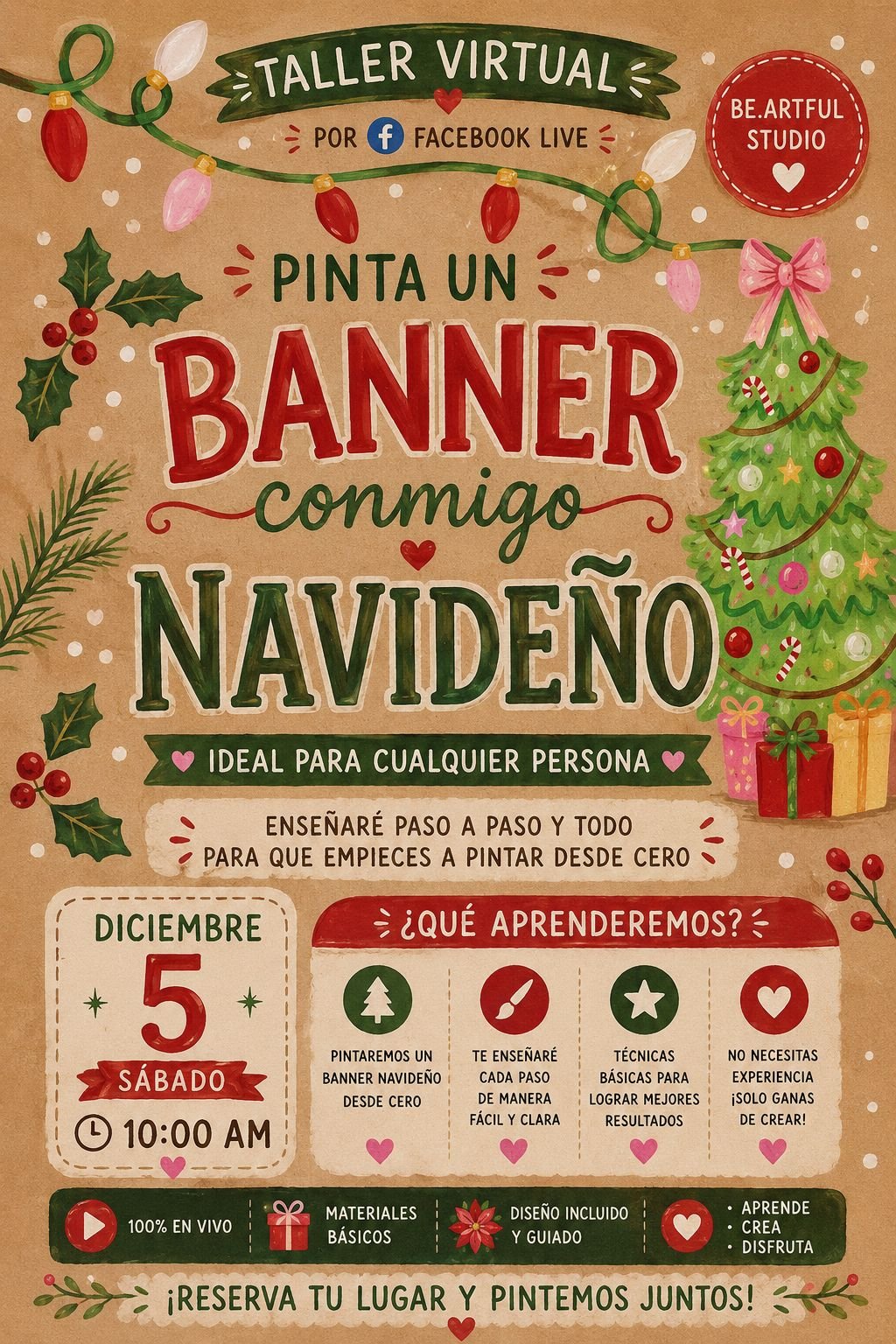 December Virtual Class — Christmas Banner