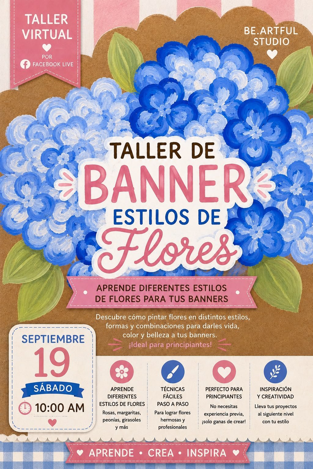 September Virtual Class — Floral Banner